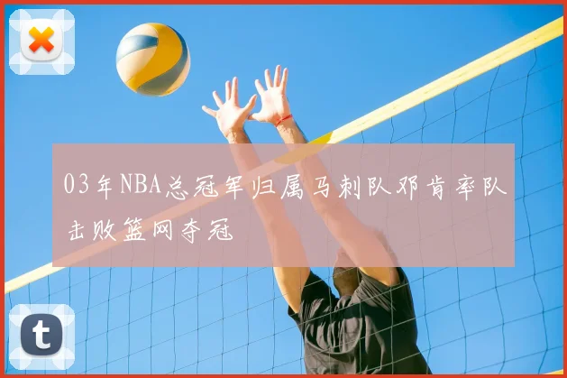 03年NBA总冠军归属马刺队邓肯率队击败篮网夺冠